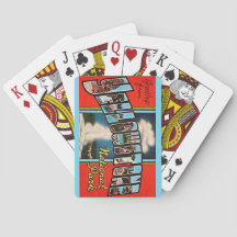 Retro Yellowstone National Park Playing Cards