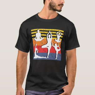 Retro Yoga For Men Women Meditation Namaste T-Shirt