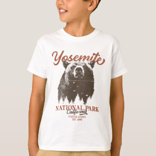 Retro Yosemite National Park California Black Bear T-Shirt