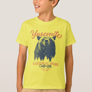 Retro Yosemite National Park California Black Bear T-Shirt