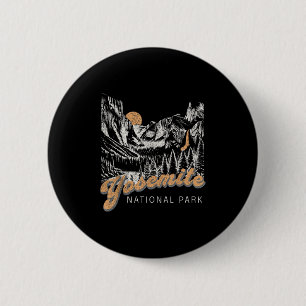 Retro Yosemite National Park Usa Vintage Womens Me 6 Cm Round Badge