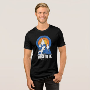 Retro Yosemite Ski White Fox T-Shirt Tri-Blend Shirt