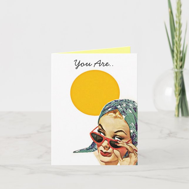 Retro You Are.. My Sunshine! BFF Friendship Card (Front)