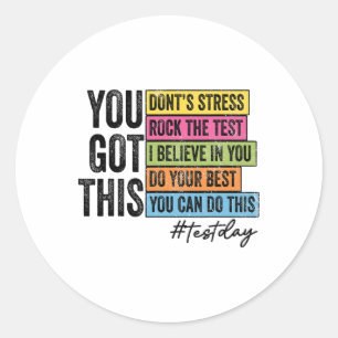 Retro You Got This Classic Round Sticker