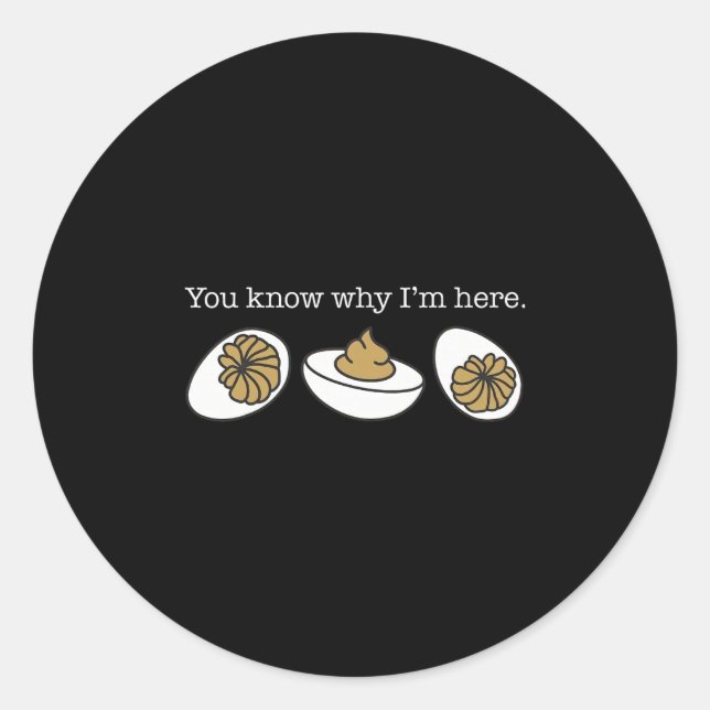 Retro You Know Why I'm Here Thanksgiving Dinner De Classic Round Sticker (Front)