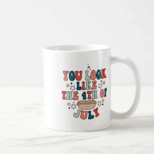 Retro You Look Like The 4th Of July Hot Dog Indepe Coffee Mug