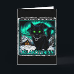 Retro Yule Cat Icelandic This Home Protected Jólak Card<br><div class="desc">Retro Yule Cat Icelandic This Home Protected Jólakötturinn</div>