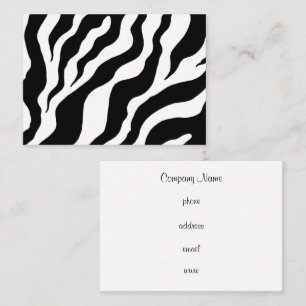 Retro Zebra Print Custom Business Cards