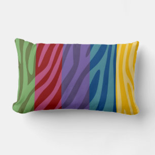 Retro Zebra Print Skin Pattern 15 Lumbar Cushion
