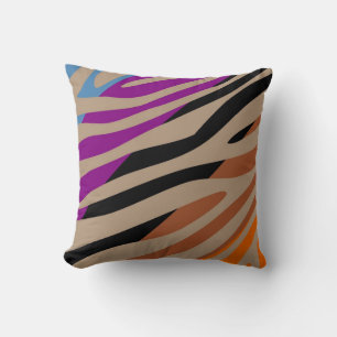 Retro Zebra Print Skin Pattern 2 Cushion