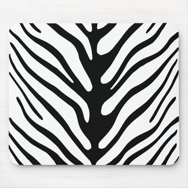 Retro Zebra Stripe Motif Mouse Pad (Front)
