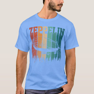 Retro Zeppelin 70s 80s Dirigible Airship Vintage f T-Shirt