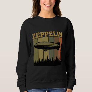 Retro Zeppelin 70s 80s Dirigible Airship Zepelin Z Sweatshirt