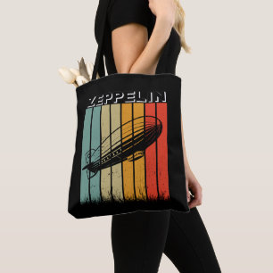 Retro Zeppelin Dirigible Airship Zepelin Zepplin Tote Bag