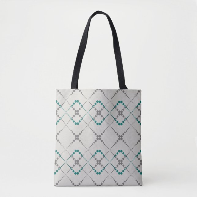 Retro zig zag geometric pattern tote bag (Front)