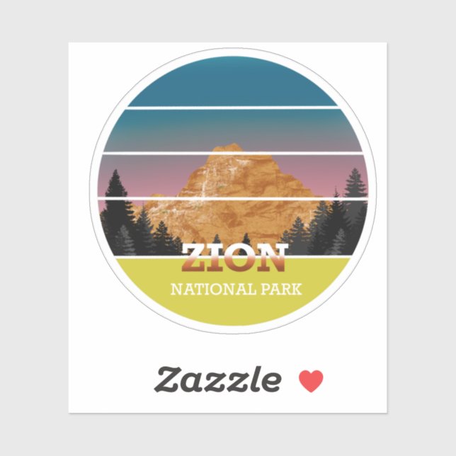 Retro Zion National Park Sunset Vintage Utah (Sheet)