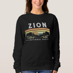 Retro Zion National Park Us Vintage Utah Adventure Sweatshirt
