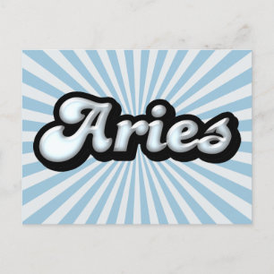 Retro Zodiac Aries Postcard