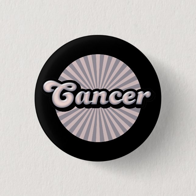 Retro Zodiac Cancer Button (Front)