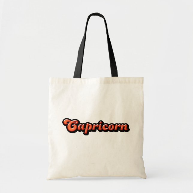 Retro Zodiac Capricorn Tote Bag (Front)