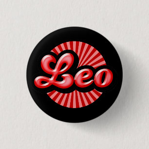 Retro Zodiac Leo Pinback Button