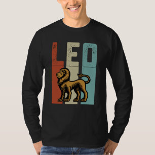 Retro Zodiac Leo Vintage Style Astrology T-Shirt