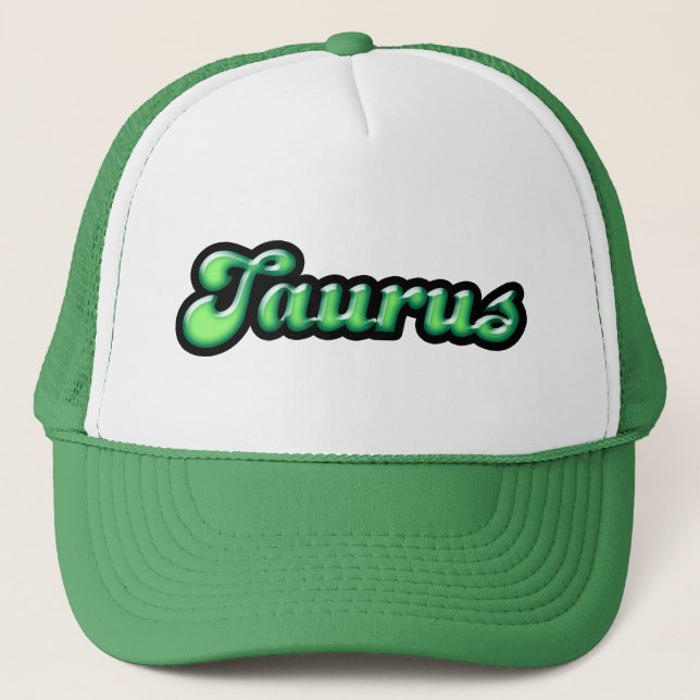 Retro Zodiac Taurus Trucker Hat (Front)
