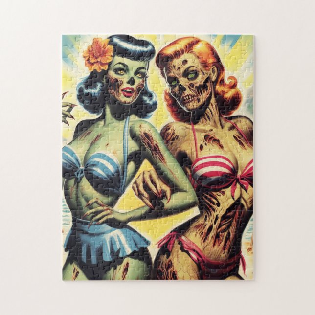 Retro Zombie Pin-ups Jigsaw Puzzle (Vertical)