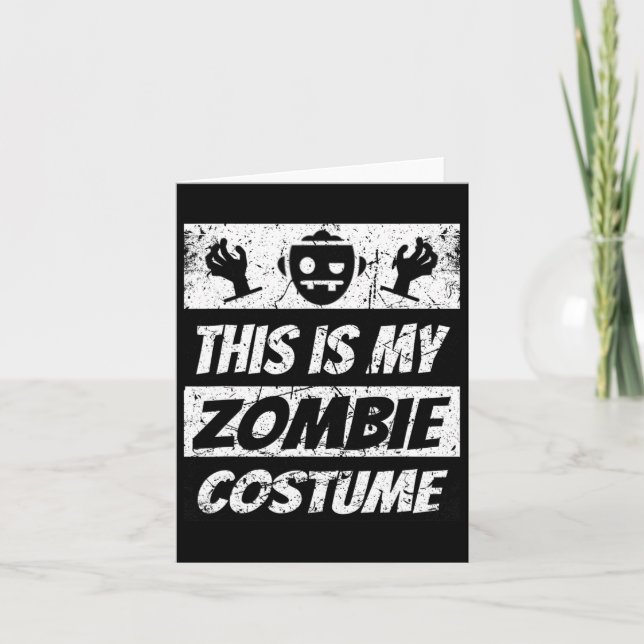 Retro Zombies Halloween Boys Kids Fun Costume  Card (Front)