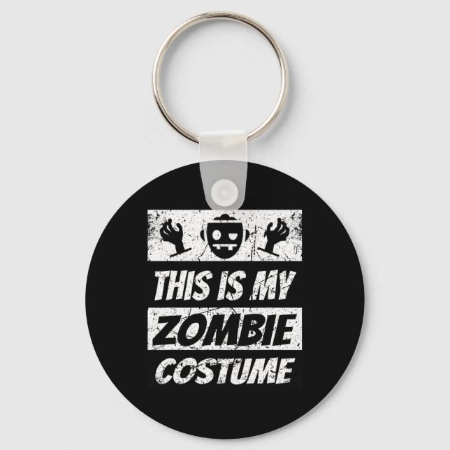 Retro Zombies Halloween Boys Kids Funny Costume  Key Ring (Front)