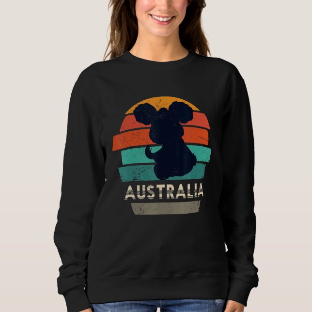 Retro Zoo Animal Aussie Koala Bear  Australia Sweatshirt (Front)