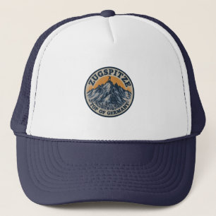 Retro Zugspitze bavarian outdoor nature gifts Trucker Hat