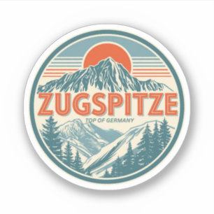 Retro Zugspitze ski resort top of germany gifts