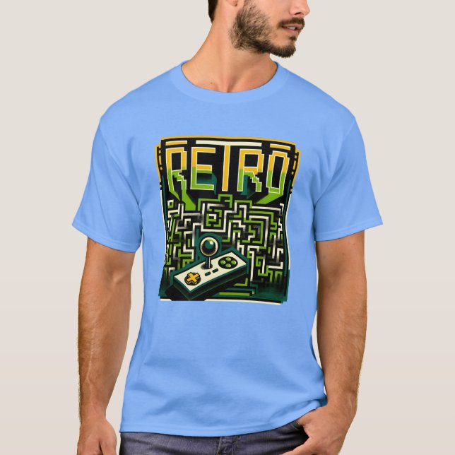 Retron Game On Nostalgia funny T-Shirt (Front)