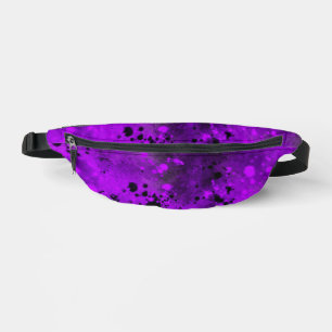 RetroPurple paint splatter  Bum Bags