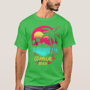 Retrowave Beach Comillas Beach T-Shirt