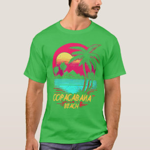 Retrowave Beach Copacabana Beach T-Shirt