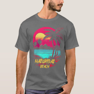 Retrowave Beach Haeundae Beach T-Shirt