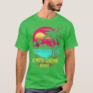 Retrowave Beach North Shore Beach T-Shirt