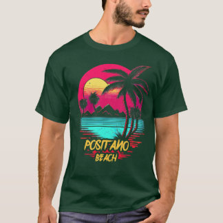 Retrowave Beach Positano Beach T-Shirt