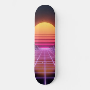 Retrowave Landscape Skateboard