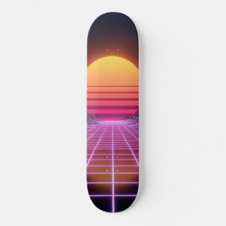 Retrowave Landscape Skateboard