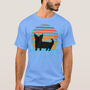 Retrowave Pembroke Welsh Corgi 80s Style Synthwave T-Shirt