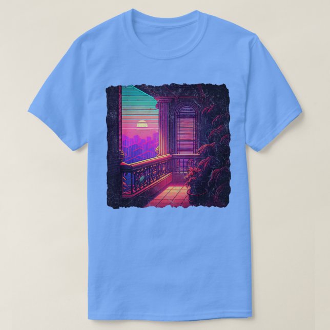Retrowave Pixel Art T-Shirt (Design Front)