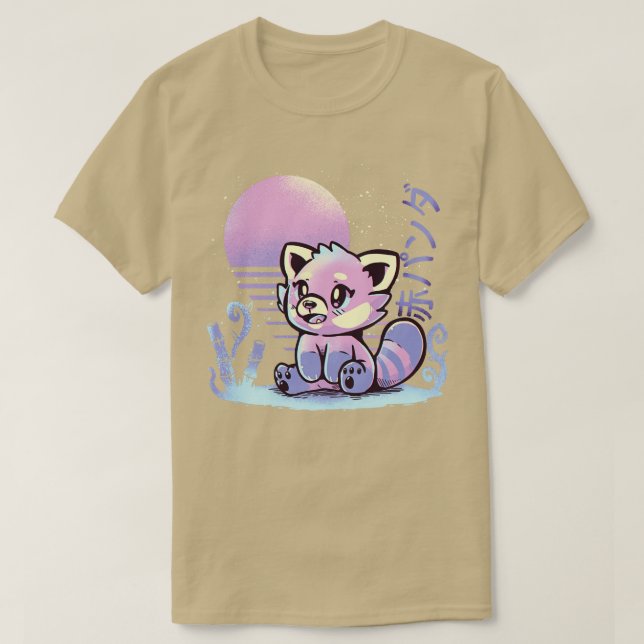 RetroWave Red Panda  T-Shirt (Design Front)