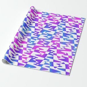 retrowave ripple - gradient twilight on white : wrapping paper