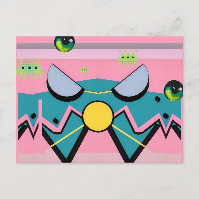 Retrowaves of Fame - Ken Gauge Art Postcard (Front)