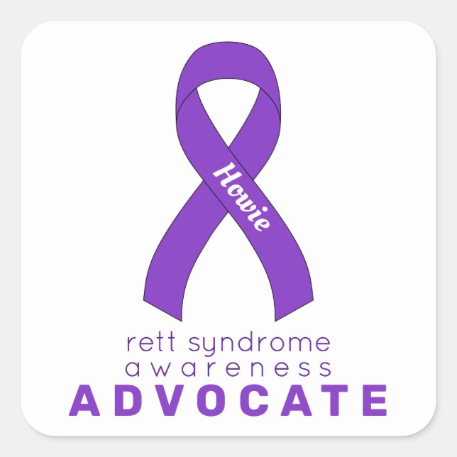Rett syndrome Advocate White Square Sticker (Front)