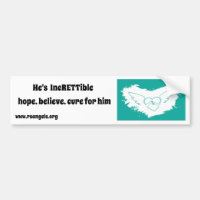 Rett Syndrome Angels Bumper Sticker (him)