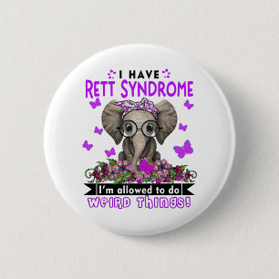 Rett Syndrome Awareness Month Ribbon Gifts 6 Cm Round Badge